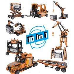 DOUBLEE CADA C71002 71002 non  MÁY MÓC VẬN TẢI 10 TRONG CÓ CẢM BIẾN CHUYỂN ĐỘNG bộ đồ chơi xếp lắp ráp ghép mô hình  MECHANICAL WORK LABORATORY Kỹ Thuật Công Nghệ Cao Mô Hình Phương Tiện 634 khối