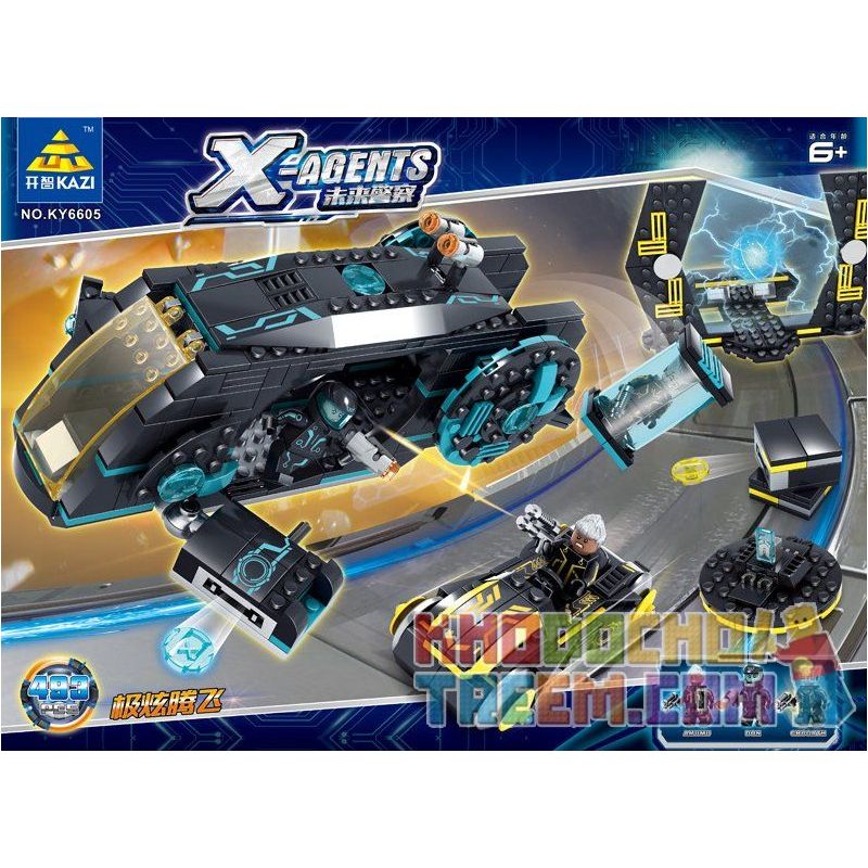 Kazi KY6605 6605 non  CỰC KỲ CHÓI MẮT bộ đồ chơi xếp lắp ráp ghép mô hình X Agents X-AGENTS Đội Hành Động X 493 khối