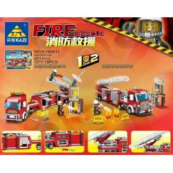 Kazi KY80517 80517 non  XE CỨU HỎA bộ đồ chơi xếp lắp ráp ghép mô hình Fire Rescure FIRE RESCUE 491 khối
