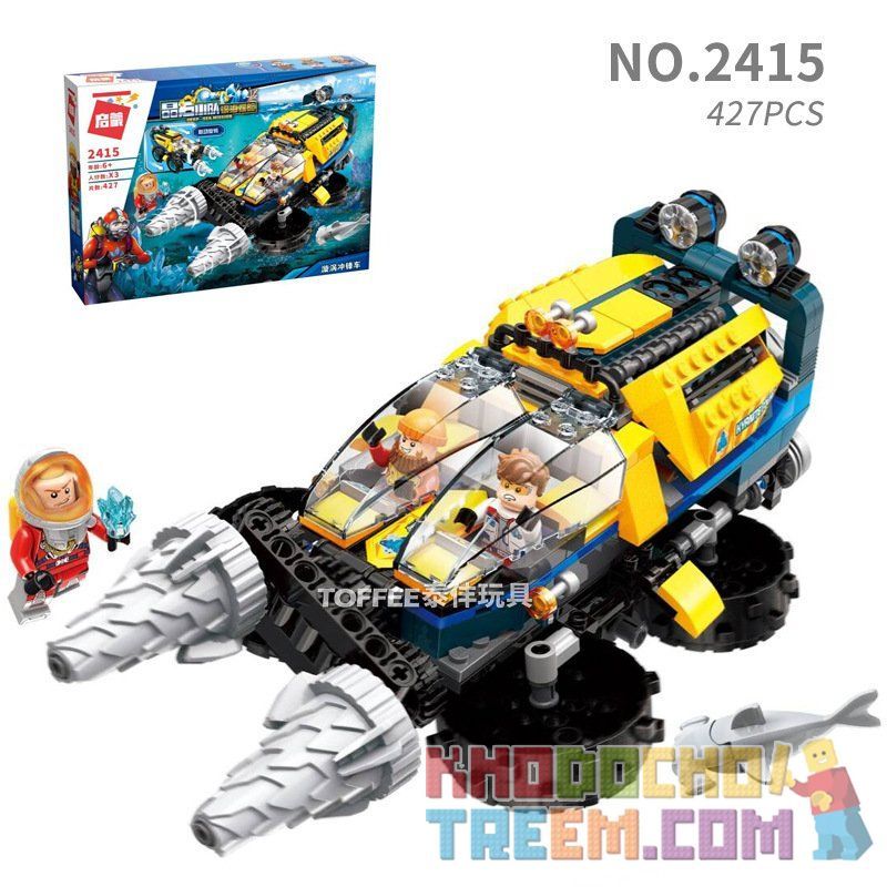 Enlighten 2413 Qman 2413 non  ĐỘI THÁM HIỂM ĐẠI DƯƠNG bộ đồ chơi xếp lắp ráp ghép mô hình Kyanite Squad Đội Khai Khoáng 488 khối