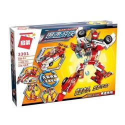 Enlighten 3301 Qman 3301 non  ROBOT BIẾN HÌNH THÀNH XE ĐUA bộ đồ chơi xếp lắp ráp ghép mô hình Transformers BLAST RANGER SPEED BLAZER Robot Đại Chiến Người Máy Biến Hình 485 khối