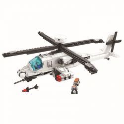 Winner 8028 non  TRỰC THĂNG CHIẾN ĐẤU bộ đồ chơi xếp lắp ráp ghép mô hình Thunder Air Force Không Quân Sấm Sét 483 khối