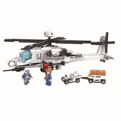 Winner 8028 non  TRỰC THĂNG CHIẾN ĐẤU bộ đồ chơi xếp lắp ráp ghép mô hình Thunder Air Force Không Quân Sấm Sét 483 khối