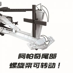 Winner 8028 non  TRỰC THĂNG CHIẾN ĐẤU bộ đồ chơi xếp lắp ráp ghép mô hình Thunder Air Force Không Quân Sấm Sét 483 khối