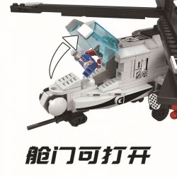 Winner 8028 non  TRỰC THĂNG CHIẾN ĐẤU bộ đồ chơi xếp lắp ráp ghép mô hình Thunder Air Force Không Quân Sấm Sét 483 khối