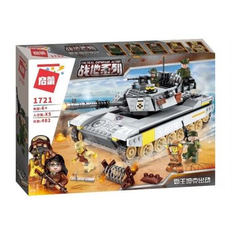 Enlighten 1721 25005 Qman 1721 25005 non  XE TĂNG CHIẾN ĐẤU bộ đồ chơi xếp lắp ráp ghép mô hình Tactical Espionage Action Chiến Thuật Quân Sự 482 khối