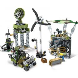 SEMBO 11701 non  CĂN CỨ TRÊN SA MẠC bộ đồ chơi xếp lắp ráp ghép mô hình Black Gold Cuộc Chiến Vàng Đen 481 khối