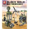 SEMBO 11701 non  CĂN CỨ TRÊN SA MẠC bộ đồ chơi xếp lắp ráp ghép mô hình Black Gold Cuộc Chiến Vàng Đen 481 khối