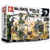 SEMBO 11701 non  CĂN CỨ TRÊN SA MẠC bộ đồ chơi xếp lắp ráp ghép mô hình Black Gold Cuộc Chiến Vàng Đen 481 khối