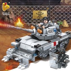 PanlosBrick 635011 Panlos Brick 635011 non  Ô TÔ CHỐNG VA CHẠM HẠT NHÂN bộ đồ chơi xếp lắp ráp ghép mô hình Gun Strike GUNSTRIKE Đấu Súng 480 khối