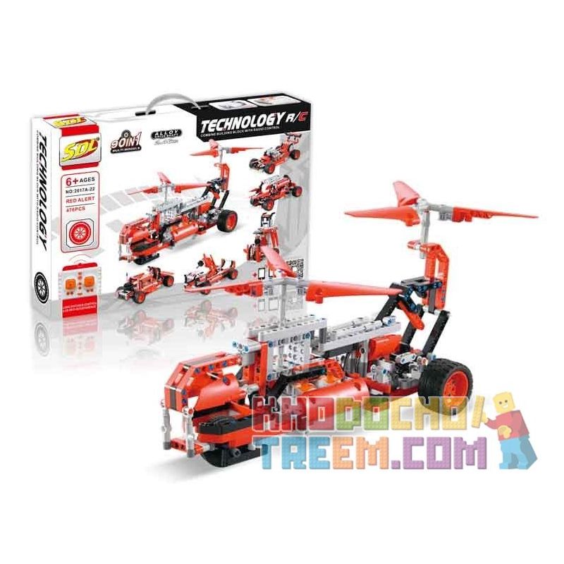 SDL 2017A-22 201722 Xếp hình kiểu   10 In 1 Multi Models Powered Helicopter Trực Thăng Điều Khiển 10 Trong 1 476 khối