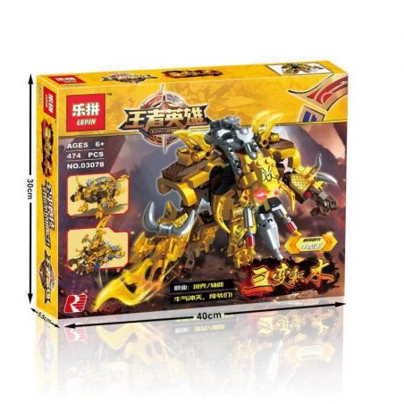 LEPIN 03078 non  ROBOT BÒ KHỔNG LỒ bộ đồ chơi xếp lắp ráp ghép mô hình King Of Glory Hegemony KING HERO Game Liên Quân 474 khối