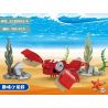 Kazi KY80023 80023 non  CON CUA VUI NHỘN CÁ MẬP NHỎ TÔM CÀNG BẠCH TUỘC VẺ NGỪ bộ đồ chơi xếp lắp ráp ghép mô hình Ocean Series Sinh Vật Đại Dương 100 khối
