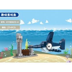 Kazi KY80023 80023 non  CON CUA VUI NHỘN CÁ MẬP NHỎ TÔM CÀNG BẠCH TUỘC VẺ NGỪ bộ đồ chơi xếp lắp ráp ghép mô hình Ocean Series Sinh Vật Đại Dương 100 khối