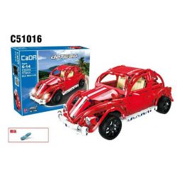 DOUBLEE CADA C51016 51016 non  XE BEETLES ĐỎ bộ đồ chơi xếp lắp ráp ghép mô hình  RED BEETLES Kỹ Thuật Công Nghệ Cao Mô Hình Phương Tiện 472 khối