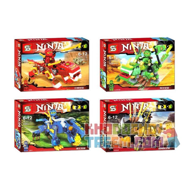 SHENG YUAN SY SY711A 711A SY711B 711B SY711C 711C SY711D 711D non  SIÊU THÚ NINJAGO 4 MẪU bộ đồ chơi xếp lắp ráp ghép mô hình The  Ninjago Movie Ninja Lốc Xoáy 469 khối