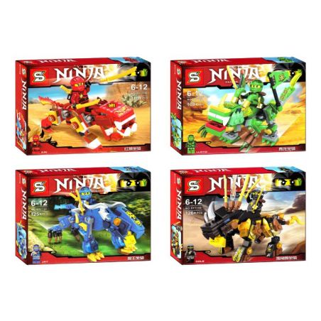 SHENG YUAN SY SY711A 711A SY711B 711B SY711C 711C SY711D 711D non  SIÊU THÚ NINJAGO 4 MẪU bộ đồ chơi xếp lắp ráp ghép mô hình The  Ninjago Movie Ninja Lốc Xoáy 469 khối