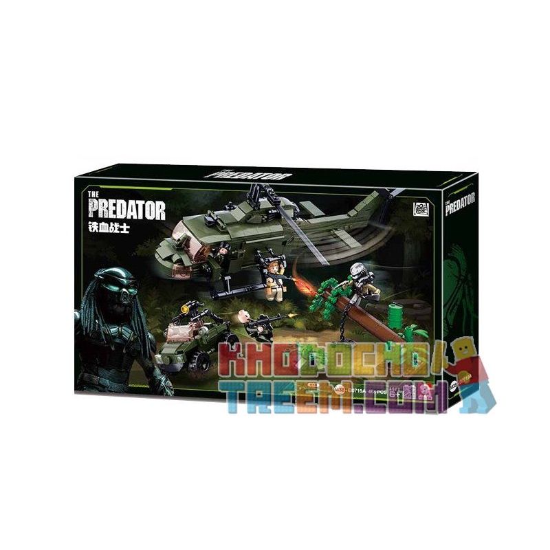 SLUBAN M38-B0719A B0719A 0719A M38B0719A 38-B0719A non  CHIẾN ĐẤU VỚI KẺ SĂN MỒI bộ đồ chơi xếp lắp ráp ghép mô hình Alien Vs. Predator THE PREDATOR Cuộc Chiến Dưới Tháp Cổ 468 khối