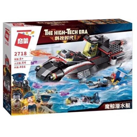 Enlighten 2718 Qman 2718 non  TÀU NGẦM CÔNG NGHỆ CAO bộ đồ chơi xếp lắp ráp ghép mô hình The High-Tech Era Kỷ Nguyên Công Nghệ Cao 466 khối