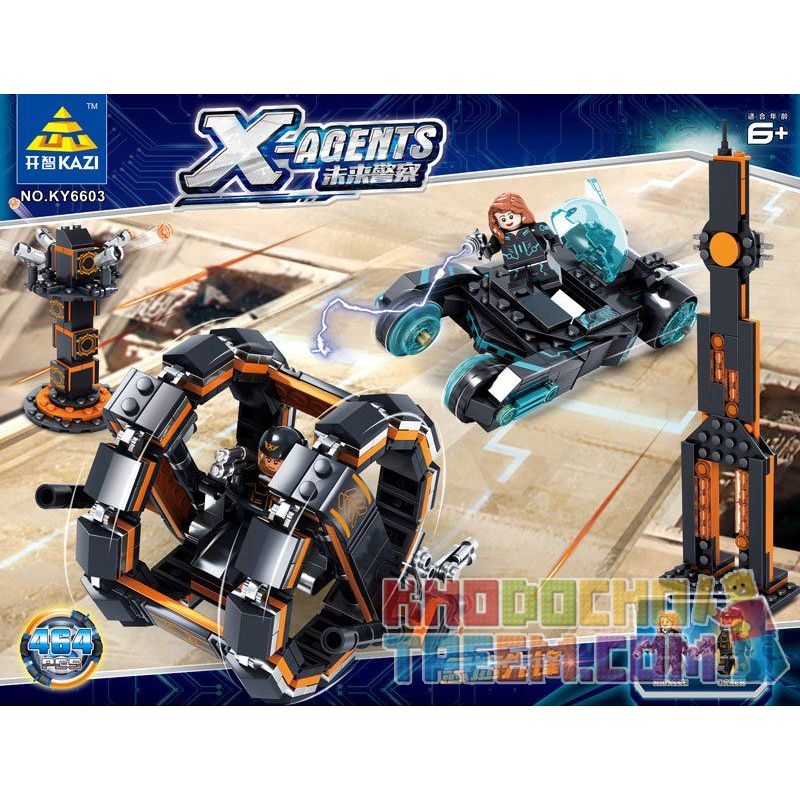 Kazi KY6603 6603 non  NGƯỜI TIÊN PHONG NHANH CHÓNG bộ đồ chơi xếp lắp ráp ghép mô hình X Agents X-AGENTS Đội Hành Động X 464 khối