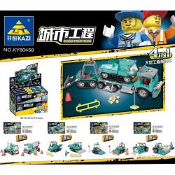 Kazi KY80458 80458 non  CÔNG TRƯỜNG XÂY DỰNG 4 TRONG 1 bộ đồ chơi xếp lắp ráp ghép mô hình City CONSTRUCTION Thành Phố 462 khối