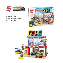 Enlighten 1135 Qman 1135 non  TIỆM TRÒ CHƠI bộ đồ chơi xếp lắp ráp ghép mô hình Colorful City COLORFULCITY Thành Phố Sắc Màu 461 khối