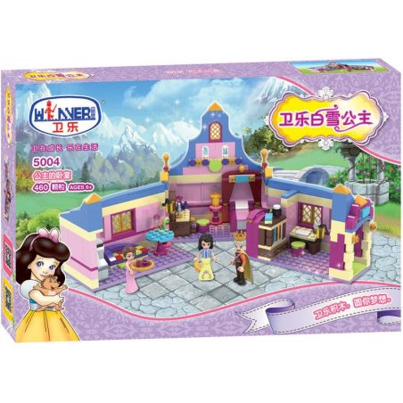 Winner 5004 non  CĂN PHÒNG CỦA CÔNG CHÚA bộ đồ chơi xếp lắp ráp ghép mô hình Snow White Princess Nàng Bạch Tuyết 460 khối