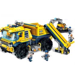 Enlighten 2411 Qman 2411 non  XE TẢI KHAI THÁC MỎ ĐÁ QUÝ bộ đồ chơi xếp lắp ráp ghép mô hình Kyanite Squad KYANITE SQUAD DUMPTRUCK MONSTER Đội Khai Khoáng 458 khối