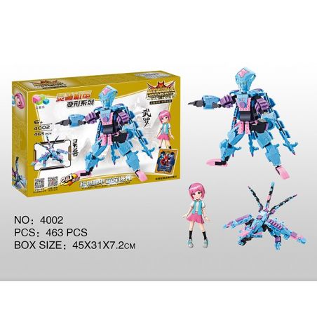 QIZHILE 4002 Xếp hình kiểu  TRANSFORMERS Transformation Robot 2in1 Người Máy Biến Hình 2 Trong 1 452 khối