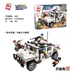 Enlighten 3205 Qman 3205 non  TẤN CÔNG TRÊN SA MẠC bộ đồ chơi xếp lắp ráp ghép mô hình Thunder Mission THUNDERMISSION Nhiệm Vụ Sấm Sét 452 khối
