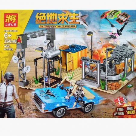 LELE 36048 non  TRÒ CHƠI SINH TỒN bộ đồ chơi xếp lắp ráp ghép mô hình Pubg Battlegrounds Bắn Súng 452 khối