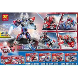 LELE 39143 non  ROBOT SIÊU NHÂN ĐIỆN QUANG 4 TRONG 1 bộ đồ chơi xếp lắp ráp ghép mô hình Ultraman Vệ Binh Vũ Trụ Siêu Nhân Điện Quang 442 khối