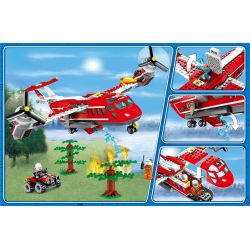 SEMBO 603038 non  MÁY BAY CỨU HỎA bộ đồ chơi xếp lắp ráp ghép mô hình Fire Rescure FIRE FRONTLINE 433 khối