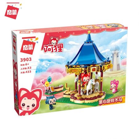 Enlighten 3903 Qman 3903 non  ĐU QUAY VUI VẺ bộ đồ chơi xếp lắp ráp ghép mô hình Ali's Small Dreamy Town Thị Trấn Nhỏ Mộng Mơ Của Ali 433 khối