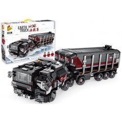 PanlosBrick 628001 Panlos Brick 628001 non  XE TẢI LƯU LẠC ĐỊA CẦU bộ đồ chơi xếp lắp ráp ghép mô hình The Wandering Earth EARTHTRUCK 2105 khối