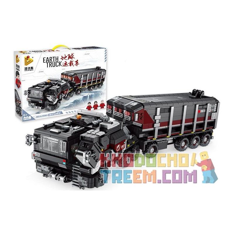 PanlosBrick 628001 Panlos Brick 628001 non  XE TẢI LƯU LẠC ĐỊA CẦU bộ đồ chơi xếp lắp ráp ghép mô hình The Wandering Earth EARTHTRUCK 2105 khối