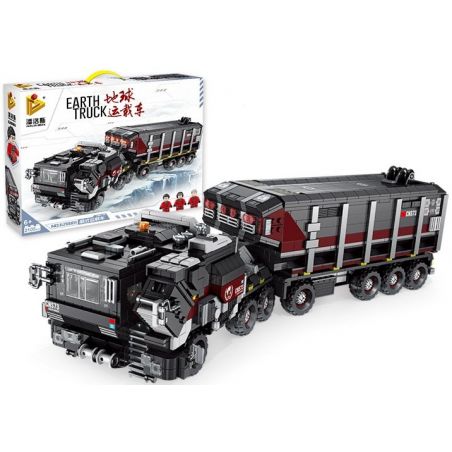 PanlosBrick 628001 Panlos Brick 628001 non  XE TẢI LƯU LẠC ĐỊA CẦU bộ đồ chơi xếp lắp ráp ghép mô hình The Wandering Earth EARTHTRUCK 2105 khối