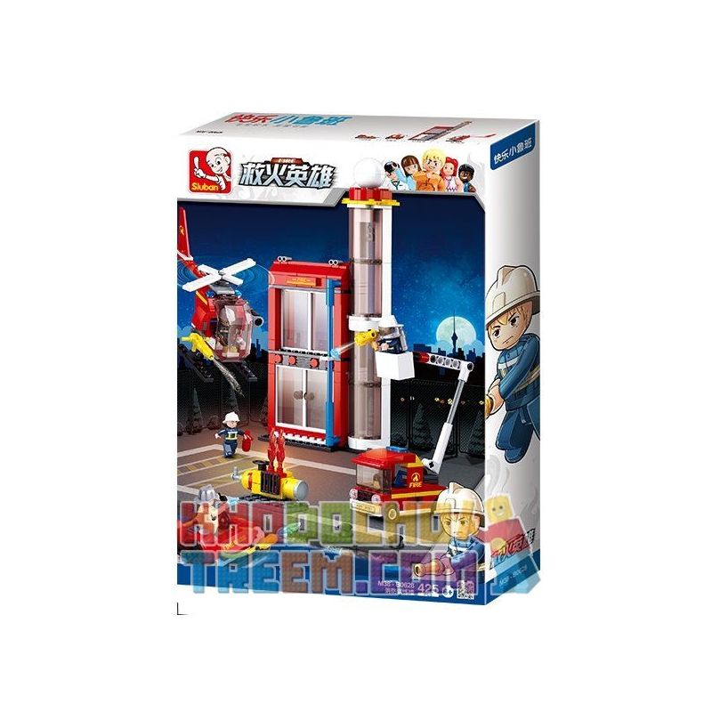 SLUBAN M38-B0628 B0628 0628 M38B0628 38-B0628 non  TRUNG TÂM HUẤN LUYỆN CỨU HỎA bộ đồ chơi xếp lắp ráp ghép mô hình Fire Rescure FIRE STATION TRAINING CENTER 425 khối