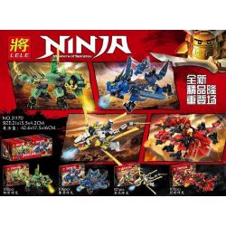 LELE 31170 non  RỒNG NGUYÊN TỐ bộ đồ chơi xếp lắp ráp ghép mô hình The  Ninjago Movie NINJA MASTERS OF SPINJITZU Ninja Lốc Xoáy 424 khối