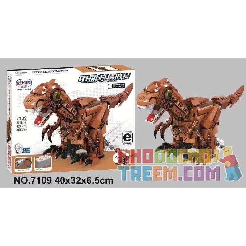 Winner 7109 non  KHỦNG LONG bộ đồ chơi xếp lắp ráp ghép mô hình  TYRANNOSAURUS REX Kỹ Thuật Công Nghệ Cao Mô Hình Phương Tiện 424 khối