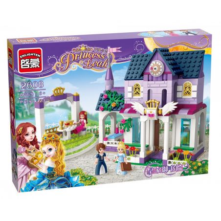 Enlighten 2608 Qman 2608 non  THƯ VIỆN HOÀNG GIA bộ đồ chơi xếp lắp ráp ghép mô hình Prinecess Leah PRINECESS LEAH POYAL LIBRARY Công Chúa Leah 423 khối