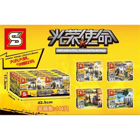 SHENG YUAN SY SY993 SY993A 993A SY993B 993B SY993C 993C SY993D 993D non  TRÒ CHƠI SINH TỒN bộ đồ chơi xếp lắp ráp ghép mô hình Battle Royale Cuôc Chiến Sinh Tử 422 khối