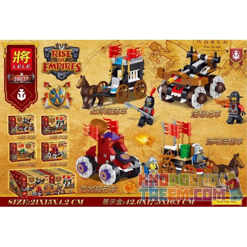 LELE 39037 non  ĐẾ CHẾ TRỖI DẬY bộ đồ chơi xếp lắp ráp ghép mô hình Rise Of Empires 415 khối
