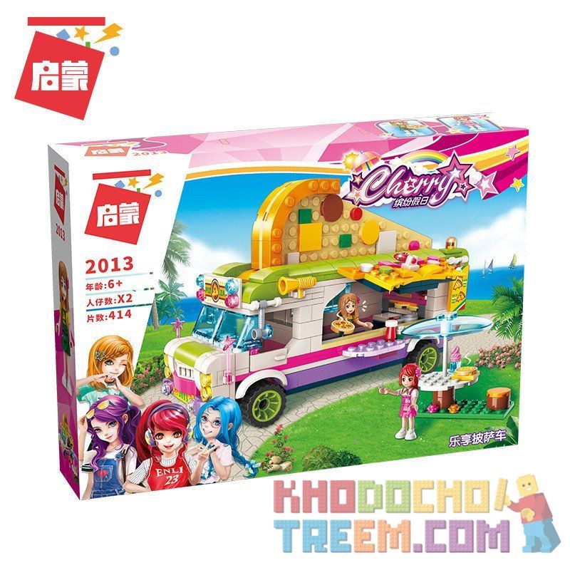 Enlighten 2013 Qman 2013 non  THƯỞNG THỨC BÁNH PIZZA bộ đồ chơi xếp lắp ráp ghép mô hình Cherry Cô Nàng Ngọt Ngào 414 khối