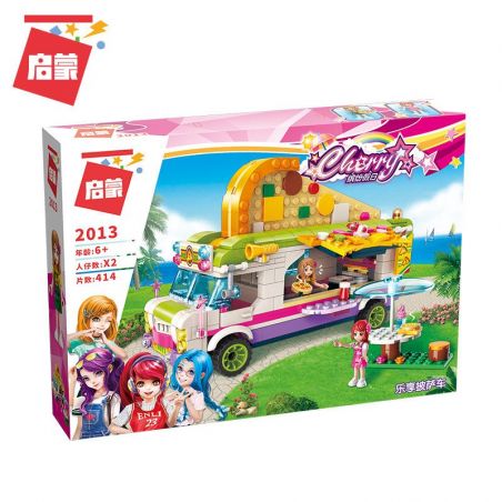 Enlighten 2013 Qman 2013 non  THƯỞNG THỨC BÁNH PIZZA bộ đồ chơi xếp lắp ráp ghép mô hình Cherry Cô Nàng Ngọt Ngào 414 khối