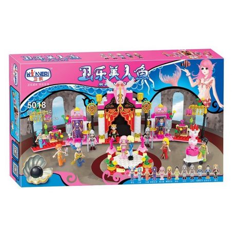 Winner 5018 non  CUNG ĐIỆN TIÊN CÁ bộ đồ chơi xếp lắp ráp ghép mô hình Mermaid Nàng Tiên Cá 413 khối