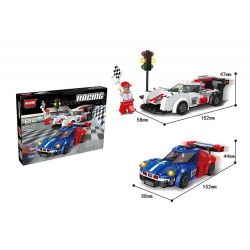 HSANHE 6910 Xếp hình kiểu  CITY Racing Track Trường đua Xe ô Tô 410 khối