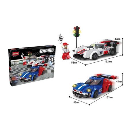 HSANHE 6910 Xếp hình kiểu  CITY Racing Track Trường đua Xe ô Tô 410 khối