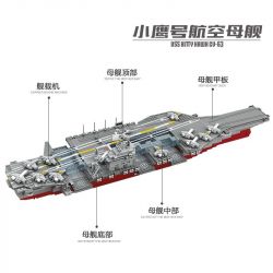 Kazi KY10002 10002 non  TÀU SÂN BAY KITTY HAWK CV-63 tỷ lệ 1:400 bộ đồ chơi xếp lắp ráp ghép mô hình Military Army USS KITTY HAWK CV-63 Quân Sự Bộ Đội 1868 khối