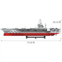 Kazi KY10002 10002 non  TÀU SÂN BAY KITTY HAWK CV-63 tỷ lệ 1:400 bộ đồ chơi xếp lắp ráp ghép mô hình Military Army USS KITTY HAWK CV-63 Quân Sự Bộ Đội 1868 khối